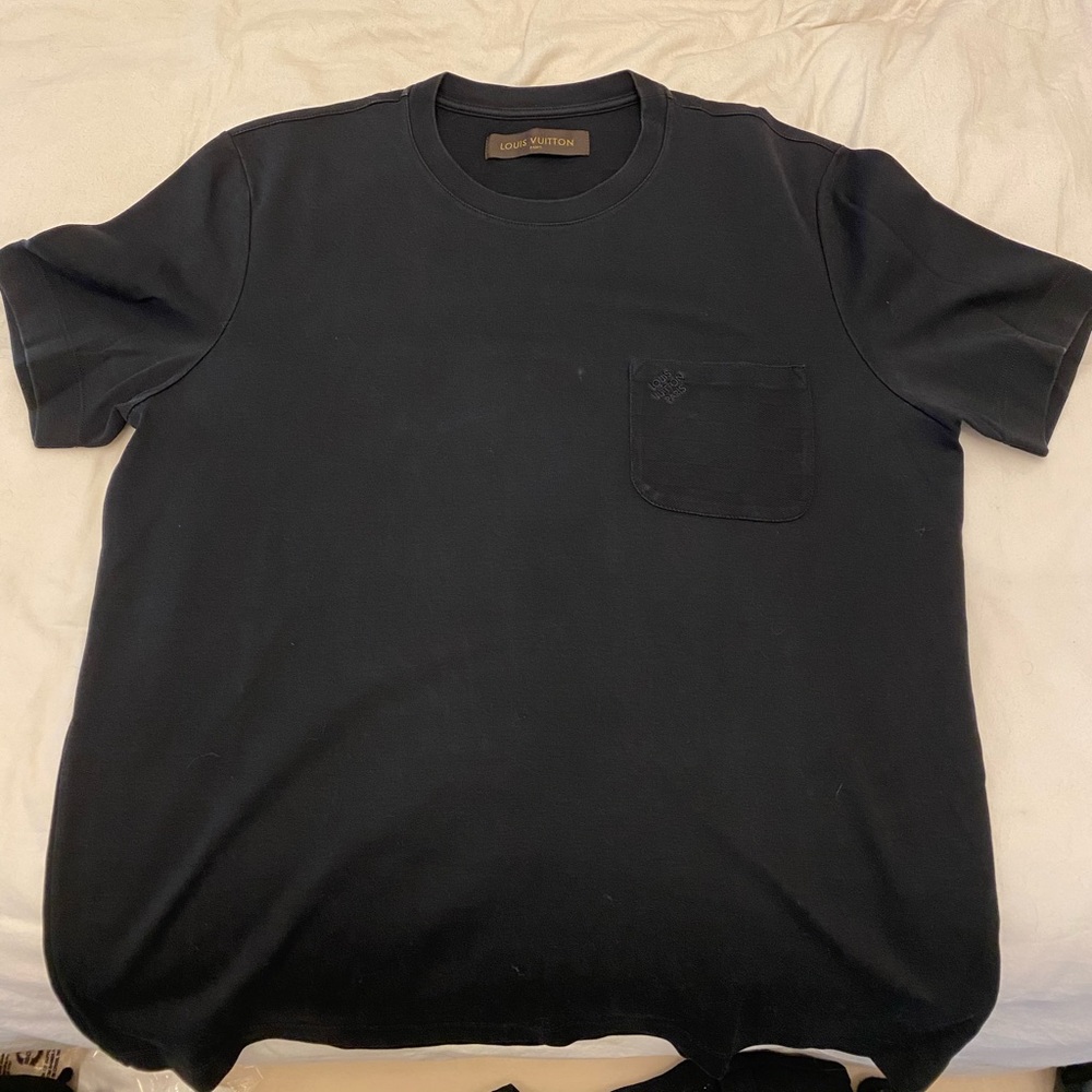 Louis Vuitton Mens Pocket Tee Damier